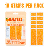 Salteez Seltzer Strips - Sweet & Sour Peach - 5 Packs - 50 Total Strips! - FREE SHIPPING!
